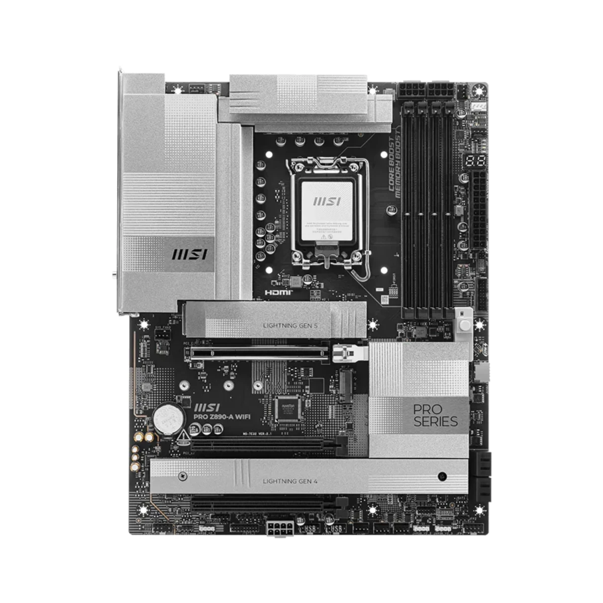 MSI PRO Z890-A WIFI LGA 1851 ATX Motherboard – White | 911-7E32-004 view 2