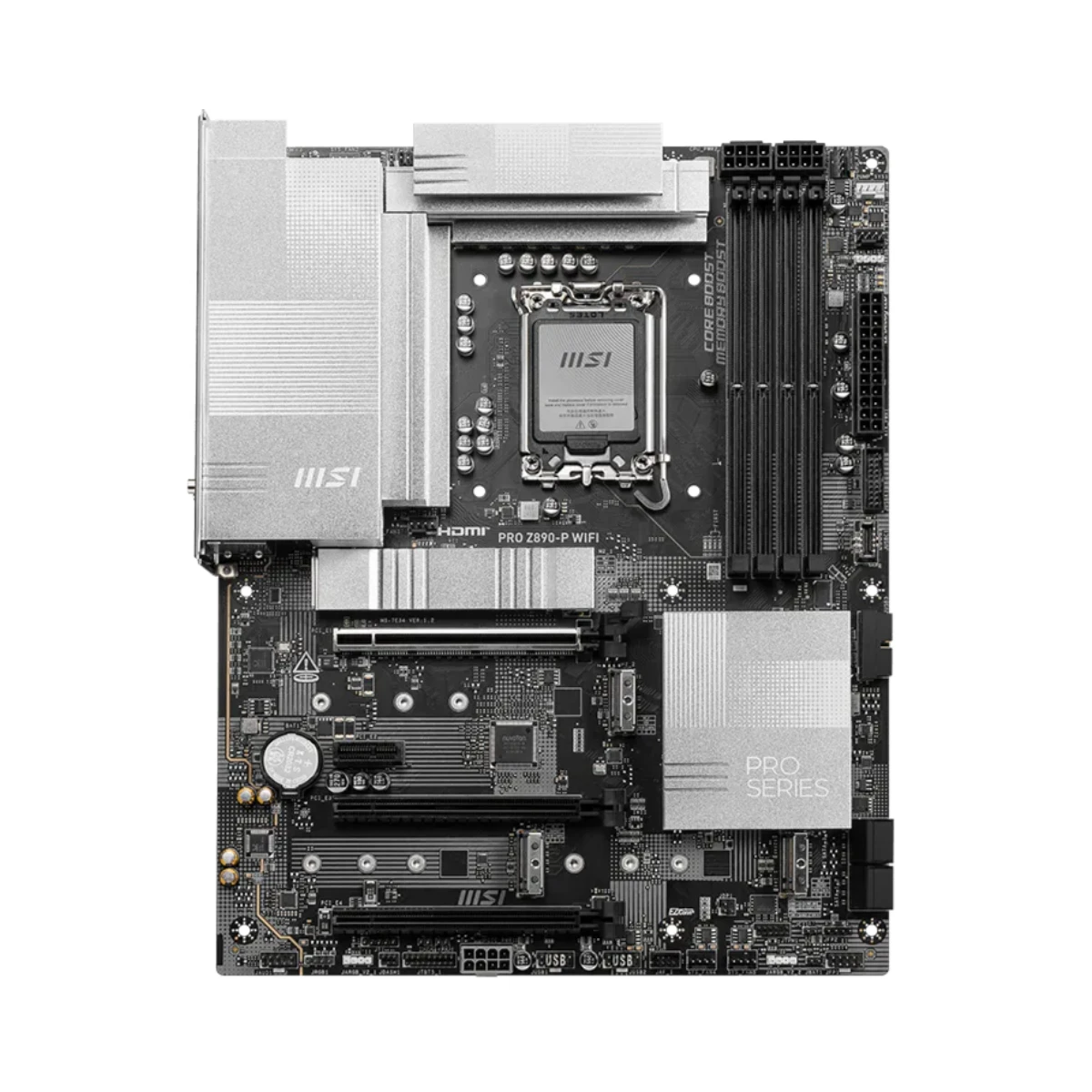 MSI PRO Z890-P WIFI LGA 1851 ATX Motherboard – White | 911-7E34-001 view 2