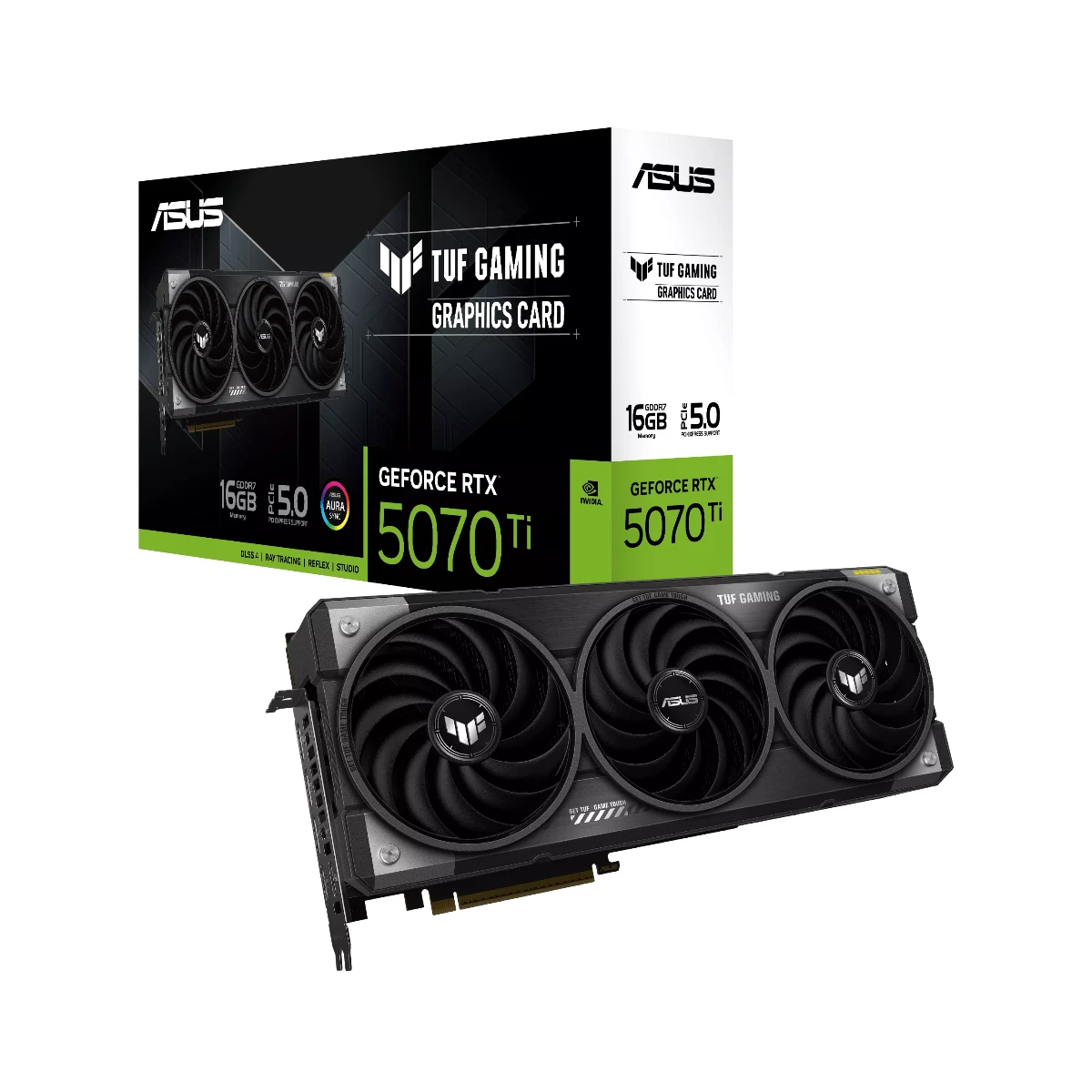 ASUS TUF Gaming GeForce RTX 5070 Ti Graphics Card, 16GB GDDR7, DLSS 4 - 90YV0MD1-M0NA00