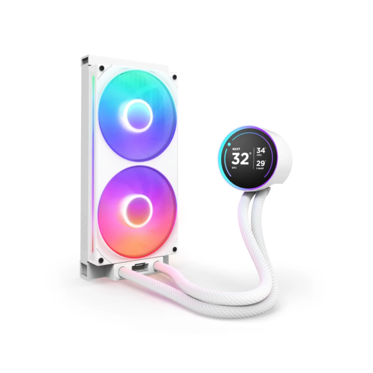 NZXT Kraken ELITE 280 RGB AIO CPU Liquid Cooler – White - RL-KR28E-W2 view 2