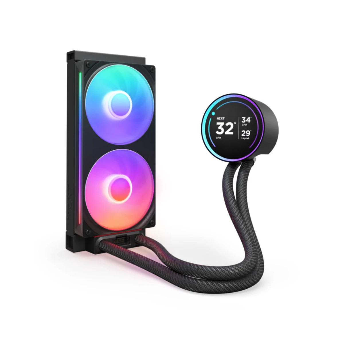 NZXT Kraken Elite 240 RGB AIO CPU Liquid Cooler – Black - RL-KR24E-B2 view 2