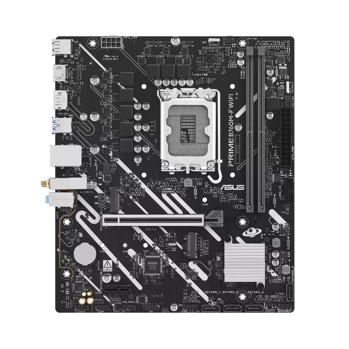 ASUS PRIME B760M-F WIFI LGA 1700 Micro-ATX Motherboard | 90MB1N00-M0EAY0 view 2
