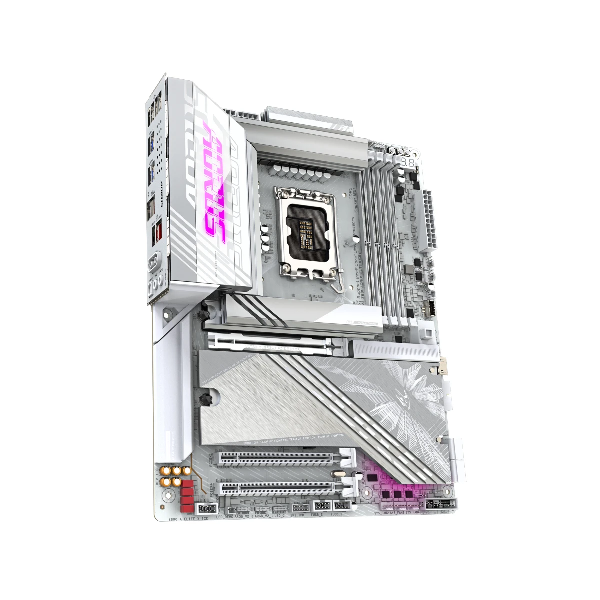 Gigabyte Z890 AORUS ELITE X ICE LGA 1851 ATX Gaming Motherboard – White | Z890-A-ELITE-X-ICE view 3