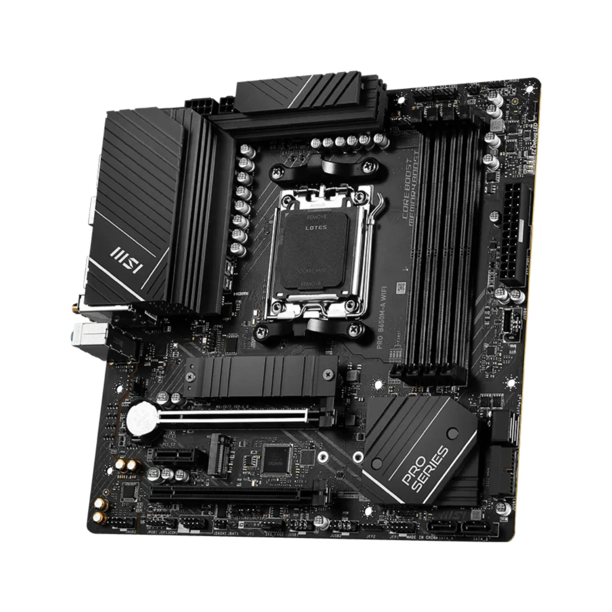 MSI PRO B650M-A WiFi AMD AM5 DDR5 Micro-ATX Gaming Motherboard - 911-7D77-001 view 3