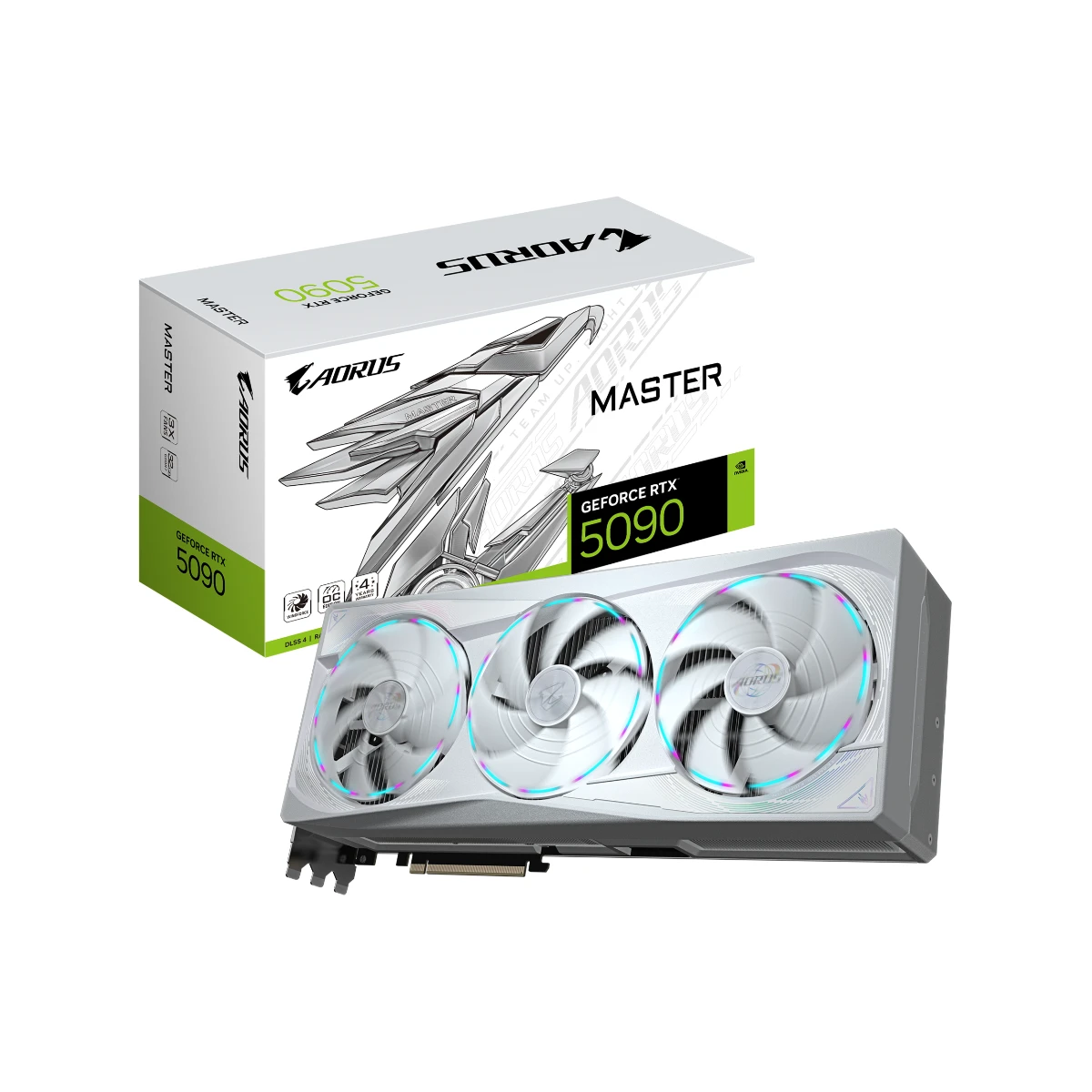 GIGABYTE AORUS GeForce RTX 5090 MASTER ICE Graphics Card, 32GB GDDR7, DLSS 4 - GV-N5090AORUSM-ICE-32GD