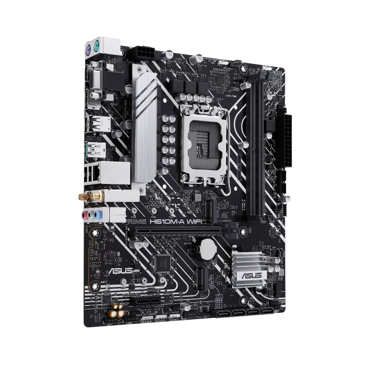 ASUS PRIME H610M-A WIFI DDR5 LGA 1700 Micro-ATX Motherboard - 90MB1G00-M0EAY0 view 3