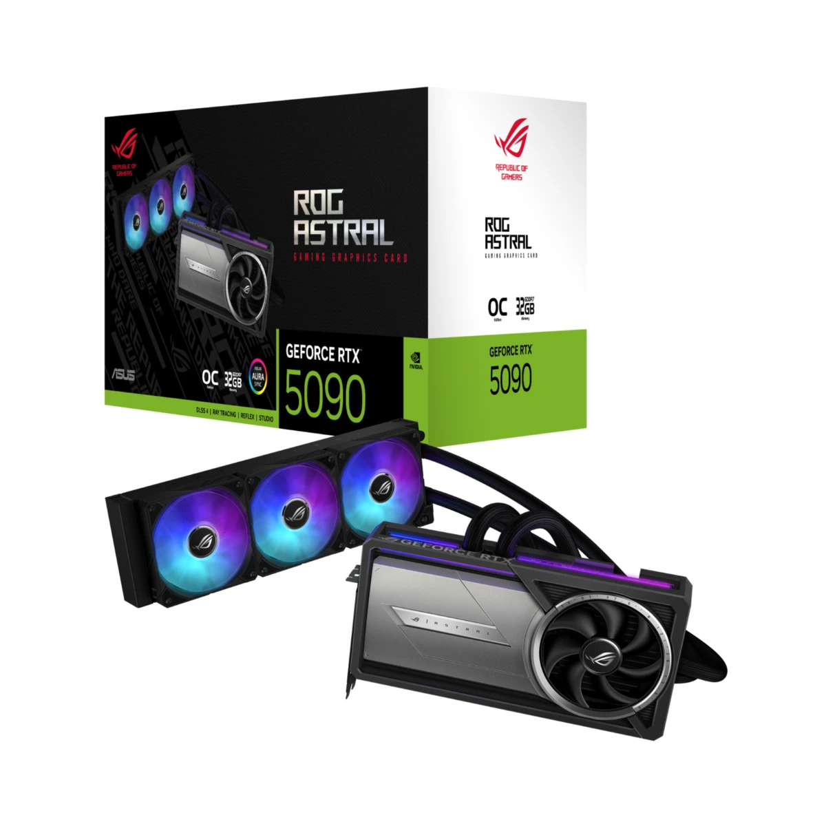 ASUS ROG Astral LC GeForce RTX 5090 OC Edition Graphics Card, 32GB GDDR7, DLSS 4 - 90YV0LW2-M0NA00