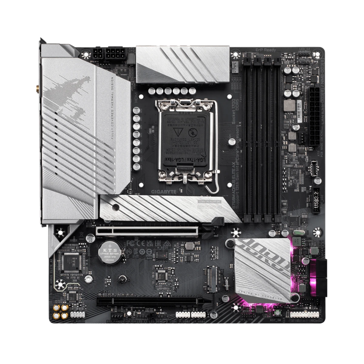 Gigabyte B760M AORUS Elite AX Micro-ATX Gaming Motherboard Intel LGA 1700 WiFi 6 | B760M-AORUS-ELITE-AX view 2