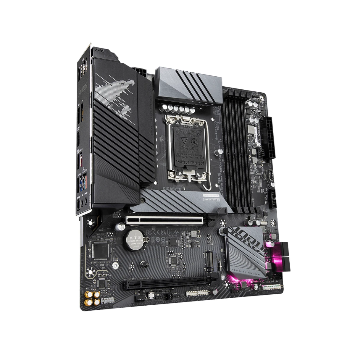 Gigabyte B760M AORUS Elite Micro-ATX Gaming Motherboard Intel LGA 1700 | B760M-AORUS-ELITE view 3
