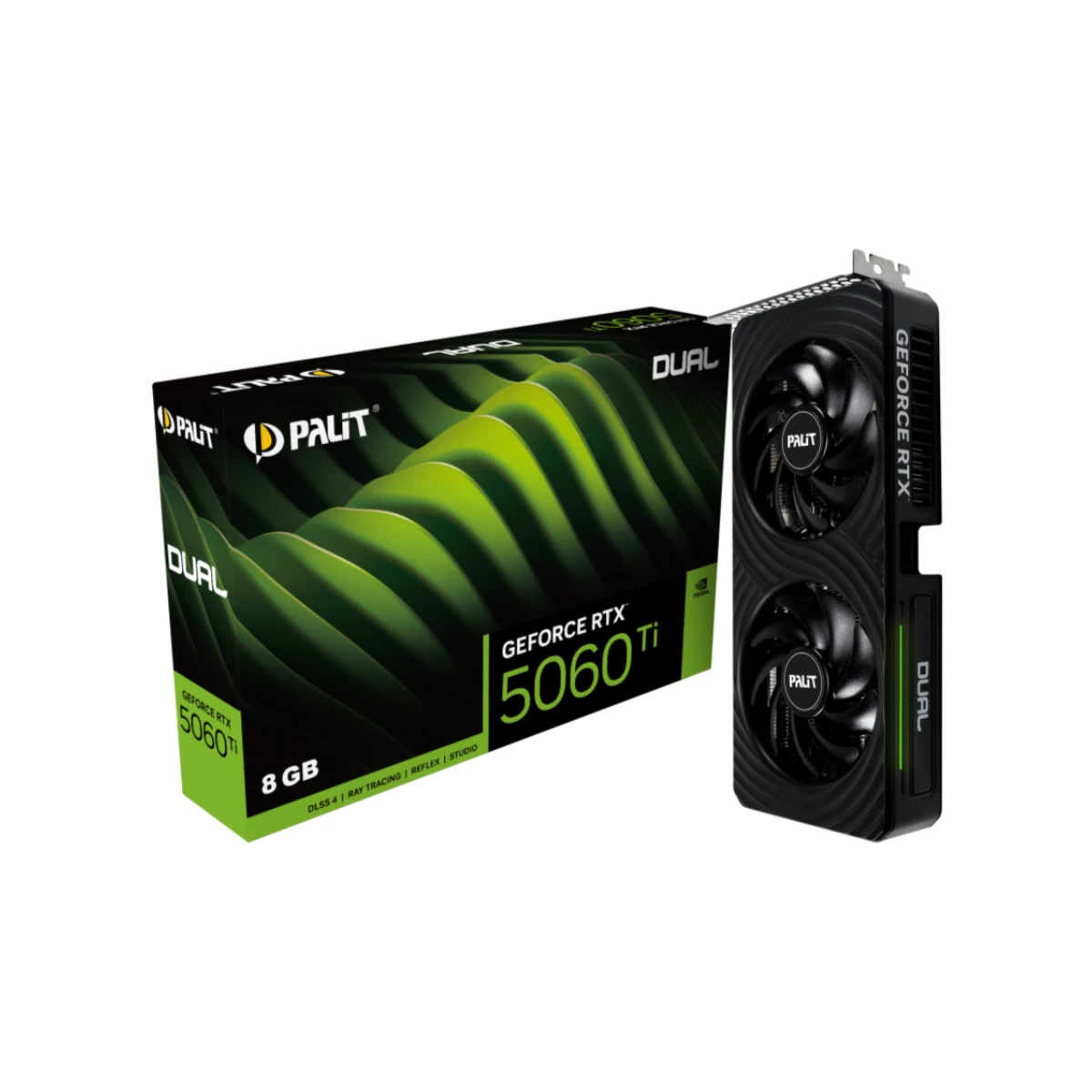Palit GeForce RTX 5060 Ti DUAL Graphics Card, 8GB GDDR7, DLSS 4 - NE7506T019P1-GB2062D