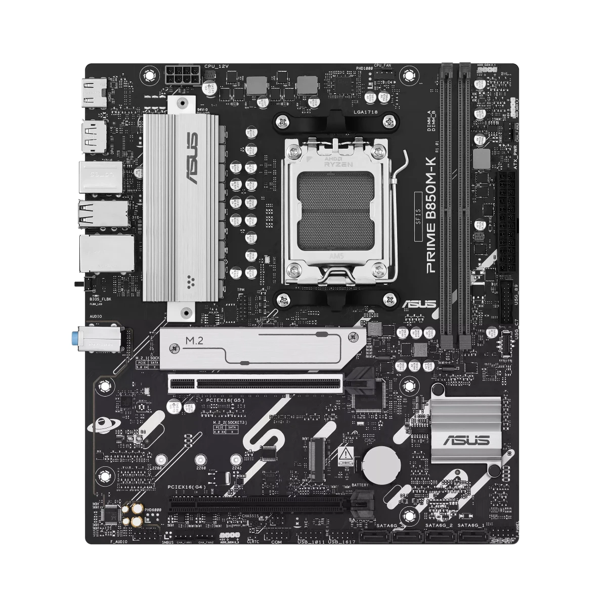 ASUS PRIME B850M-K AM5 DDR5 PCIe 5.0 Micro-ATX Motherboard | 90MB1LV0-M0EAY0 view 2