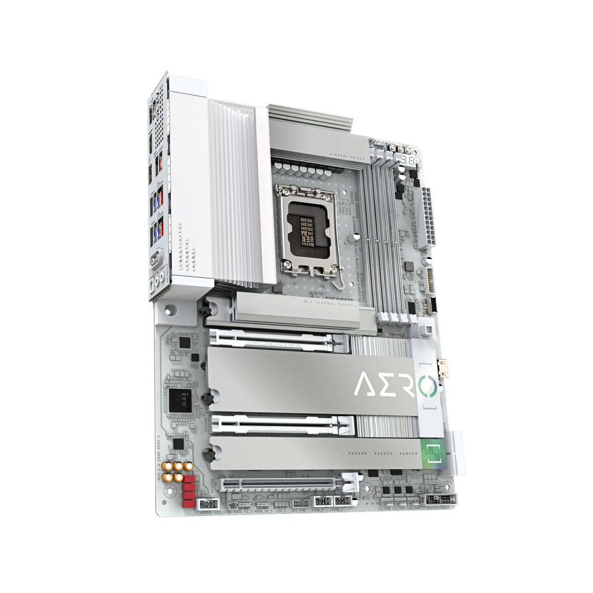 Gigabyte Z890 AERO G LGA 1851 ATX Creator Motherboard – White | Z890-AERO-G view 3