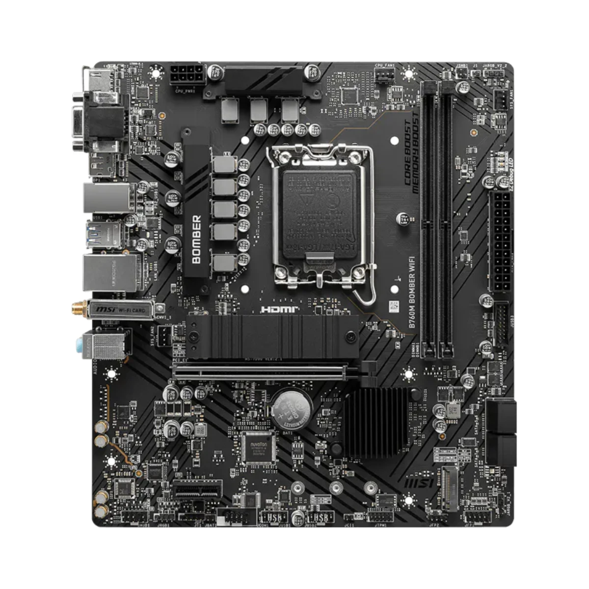 MSI B760M BOMBER WIFI DDR5 Micro-ATX Motherboard | 911-7D90-061 view 2