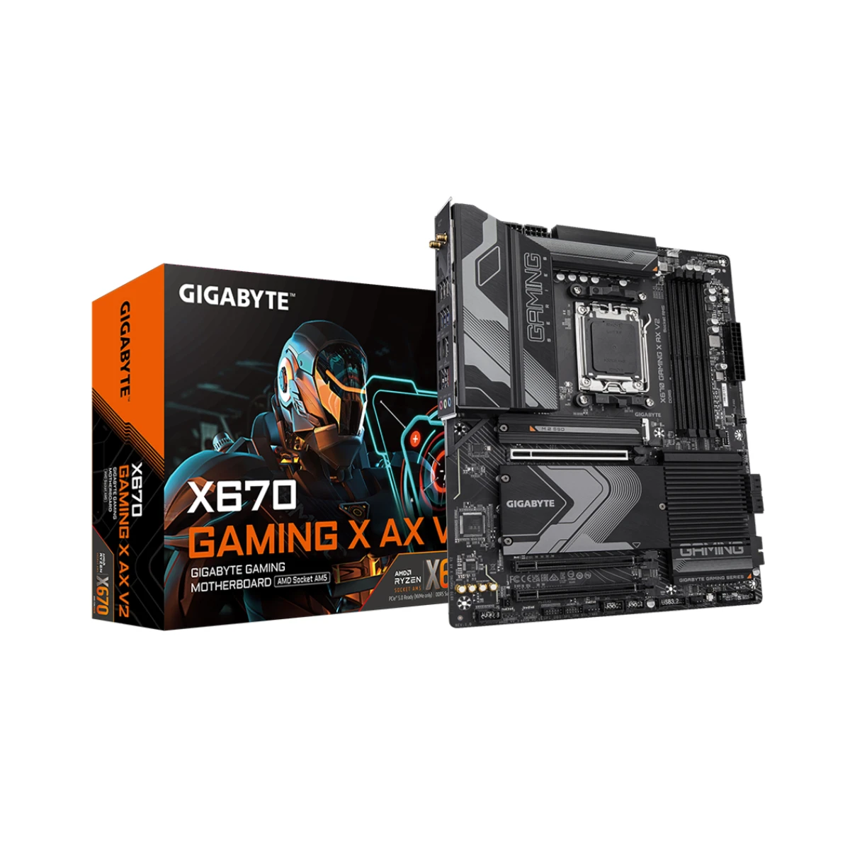 Gigabyte X670 GAMING X AX V2 DDR5 AM5 ATX Motherboard - X670-GAMING-X-AX-V2