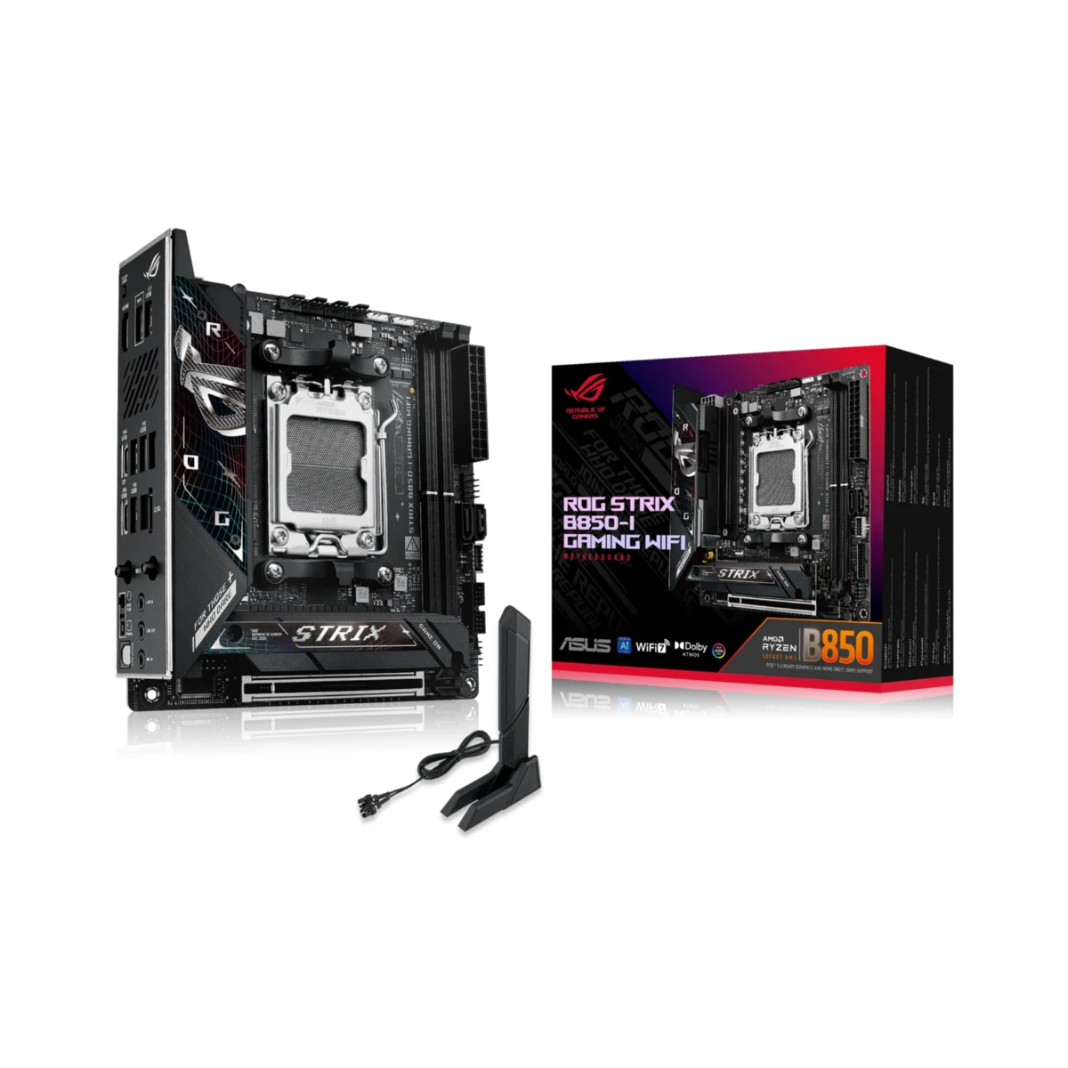 ASUS ROG STRIX B850-I GAMING WIFI AM5 Mini-ITX Gaming Motherboard | 90MB1K30-M0EAY0