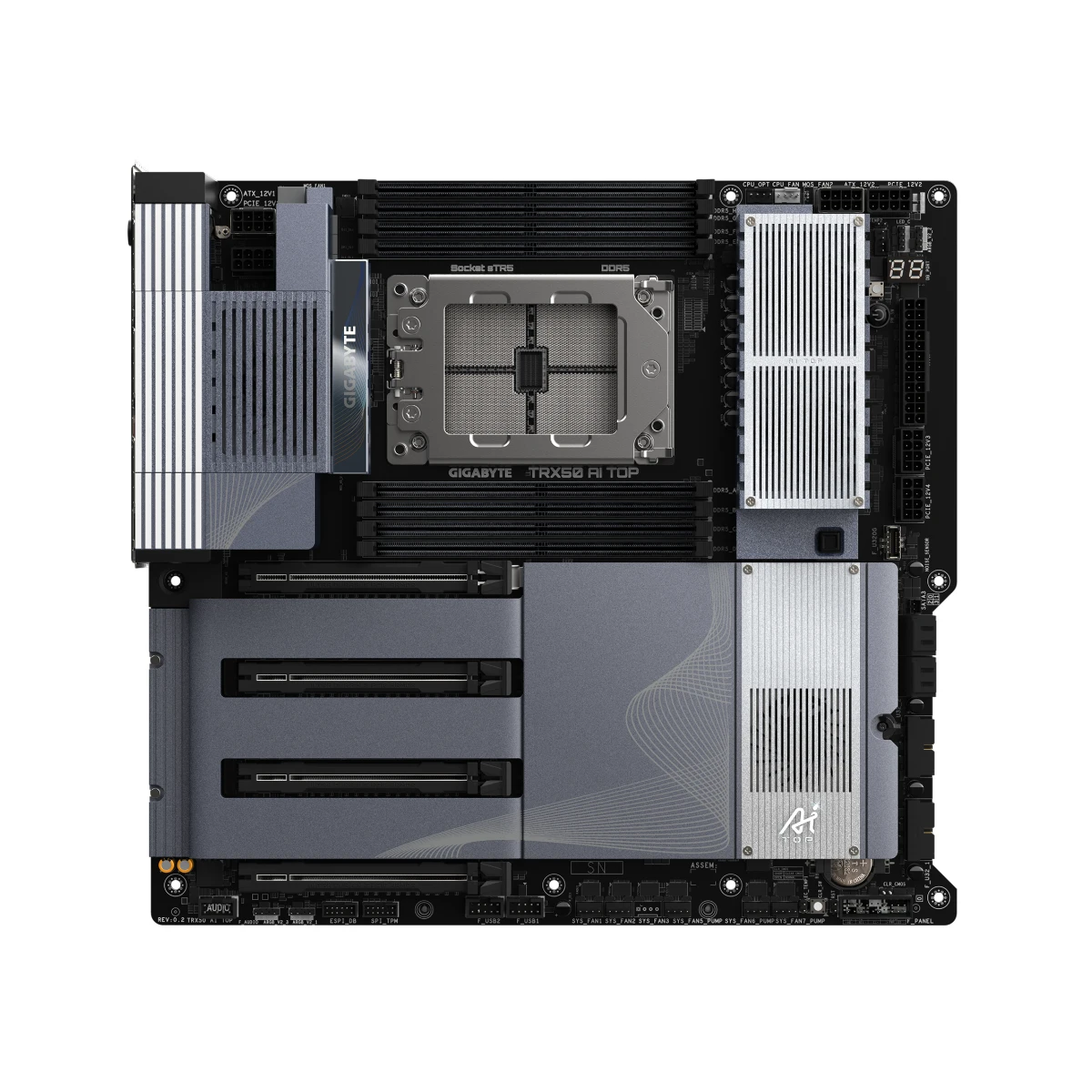 Gigabyte TRX50 AI TOP sTR5 E-ATX Motherboard | TRX50-AI-TOP view 2