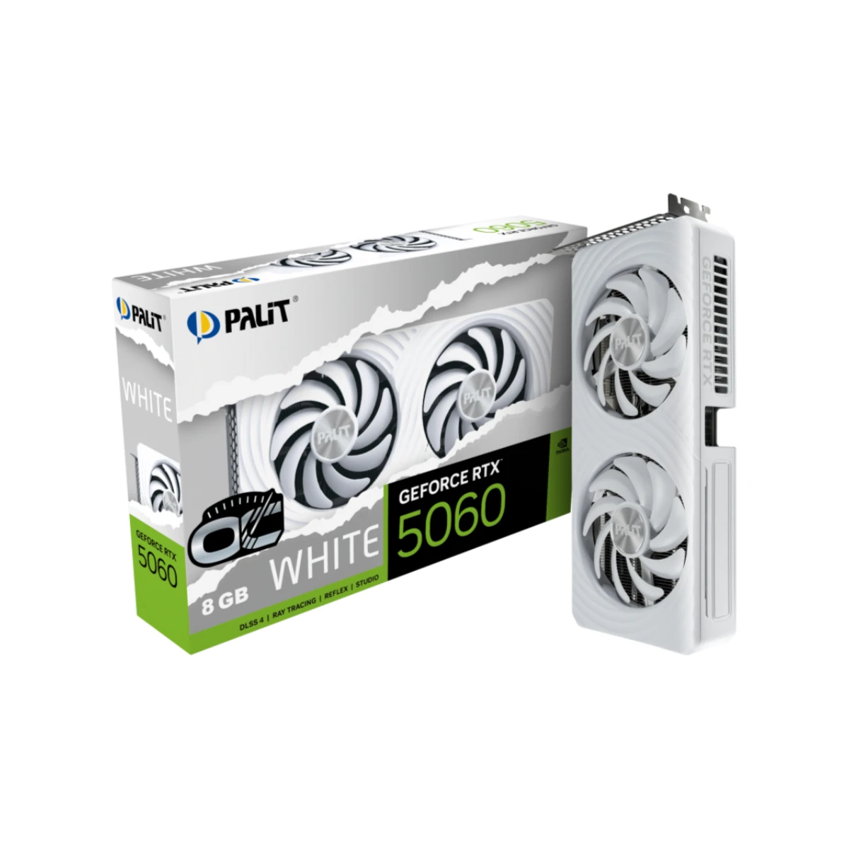 Palit GeForce RTX 5060 White OC Graphics Card, 8GB GDDR7, DLSS 4 - NE75060U19P1-GB2063M