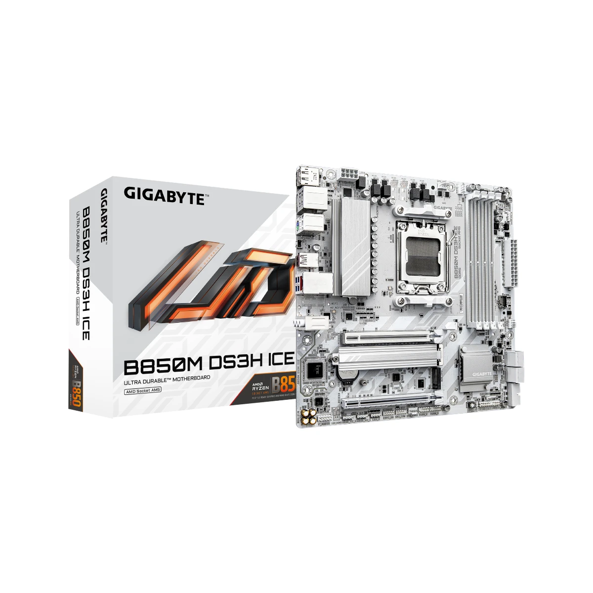 Gigabyte B850M DS3H ICE AM5 Micro-ATX Motherboard | B850M-DS3H-ICE