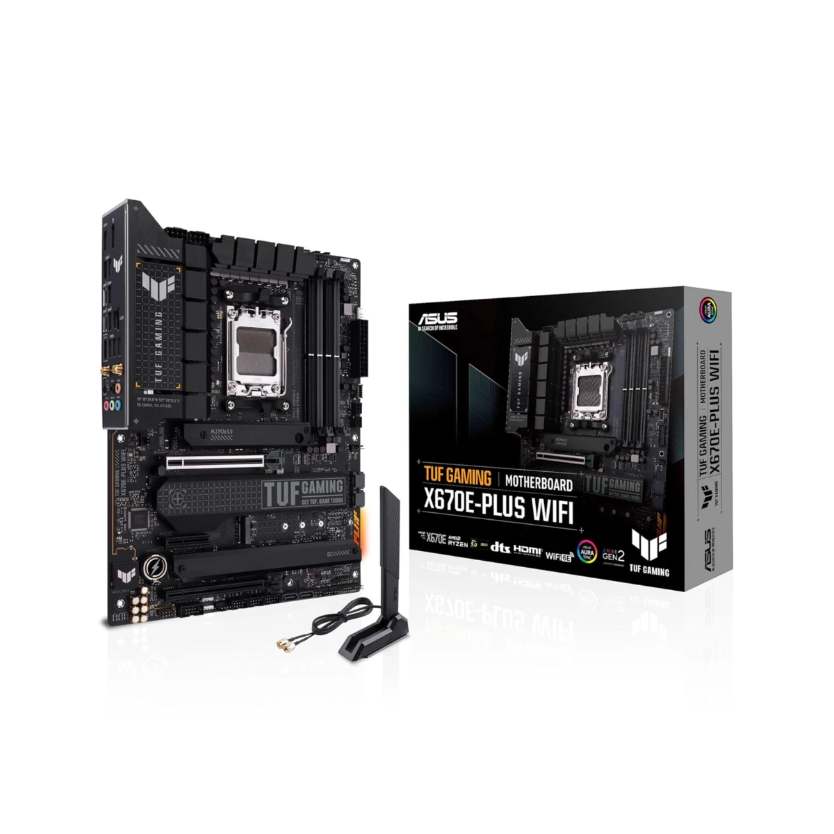 ASUS TUF Gaming X670E-Plus WiFi AM5 ATX Motherboard – AMD X670E, DDR5, PCIe 5.0 | 90MB1BK0-M0EAY0