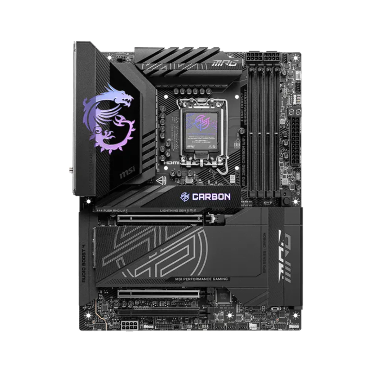 MSI MPG Z890 CARBON WIFI LGA 1851 ATX Gaming Motherboard – Black | 911-7E17-001 view 2
