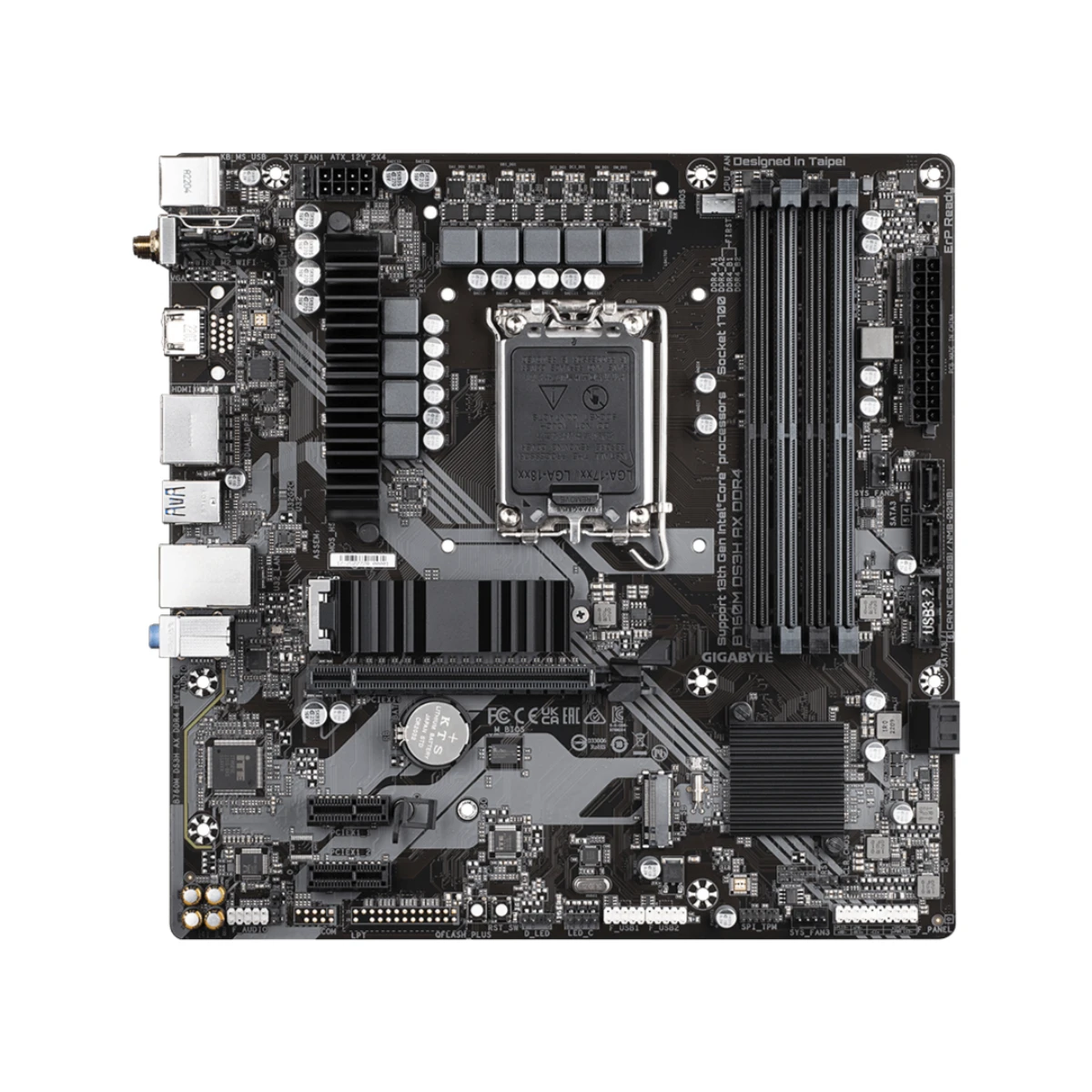 Gigabyte B760M DS3H AX DDR4 Micro-ATX Gaming Motherboard Intel LGA 1700 | B760M-DS3H-AX-DDR4 view 2