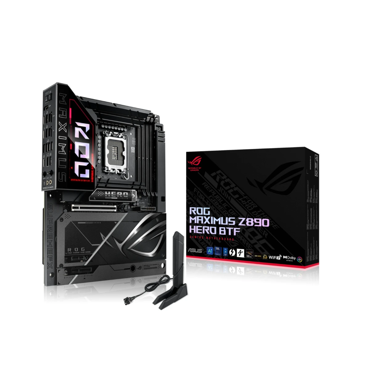 ASUS ROG MAXIMUS Z890 HERO BTF LGA 1851 ATX Gaming Motherboard | 90MB1KG0-M0EAY0
