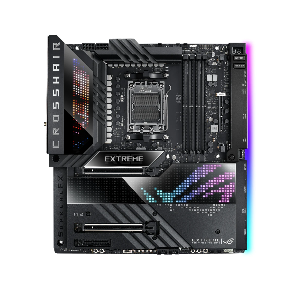 ASUS ROG Crosshair X670E Extreme AM5 E-ATX Motherboard – AMD X670E, DDR5, PCIe 5.0, WiFi 6E | 90MB1B10-M0EAY0 view 2