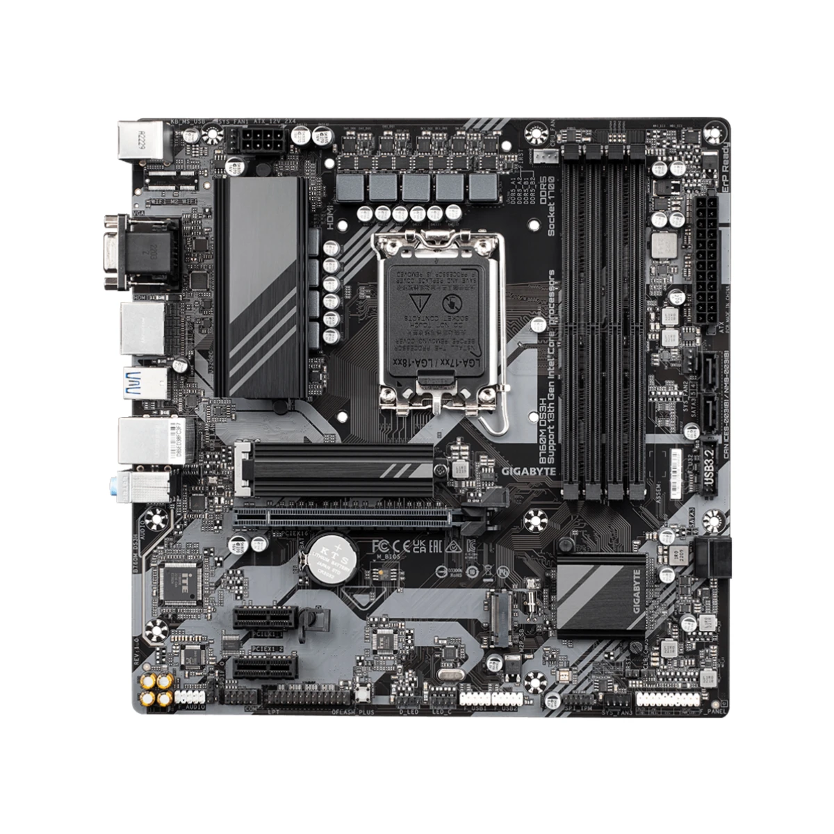 Gigabyte B760M-DS3H DDR5 LGA1700 Micro-ATX Motherboard | B760M-DS3H view 2