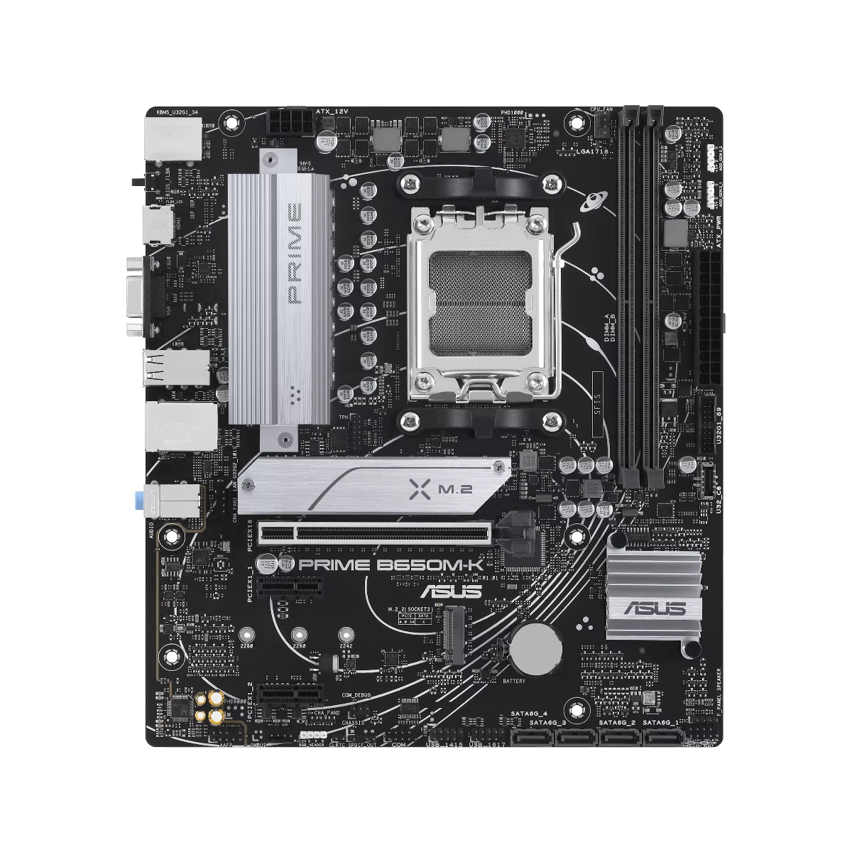 ASUS Prime B650M-K Micro-ATX Motherboard AMD AM5 DDR5 - 90MB1F60-M0EAY0 view 2