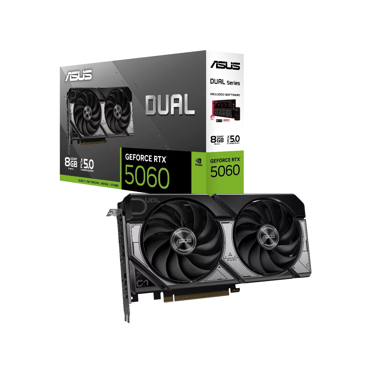 ASUS Dual GeForce RTX 5060 Graphics Card, 8GB GDDR7, DLSS 4 - 90YV0N13-M0NA00