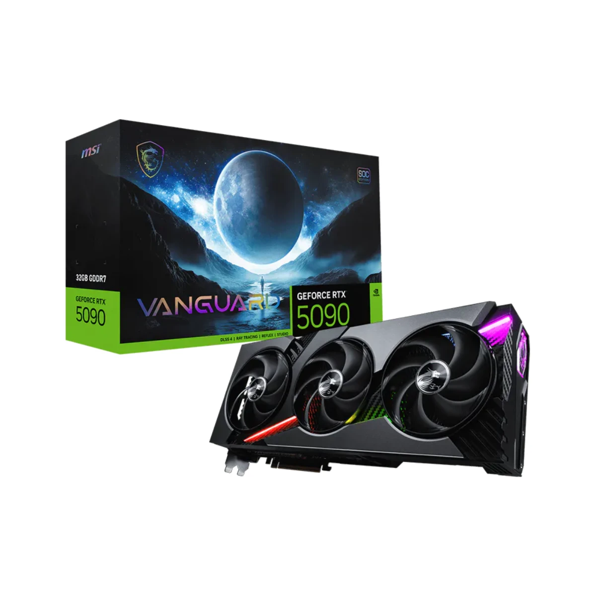 MSI GeForce RTX 5090 VANGUARD SOC Graphics Card, 32GB GDDR7, DLSS 4 - 912-V530-027