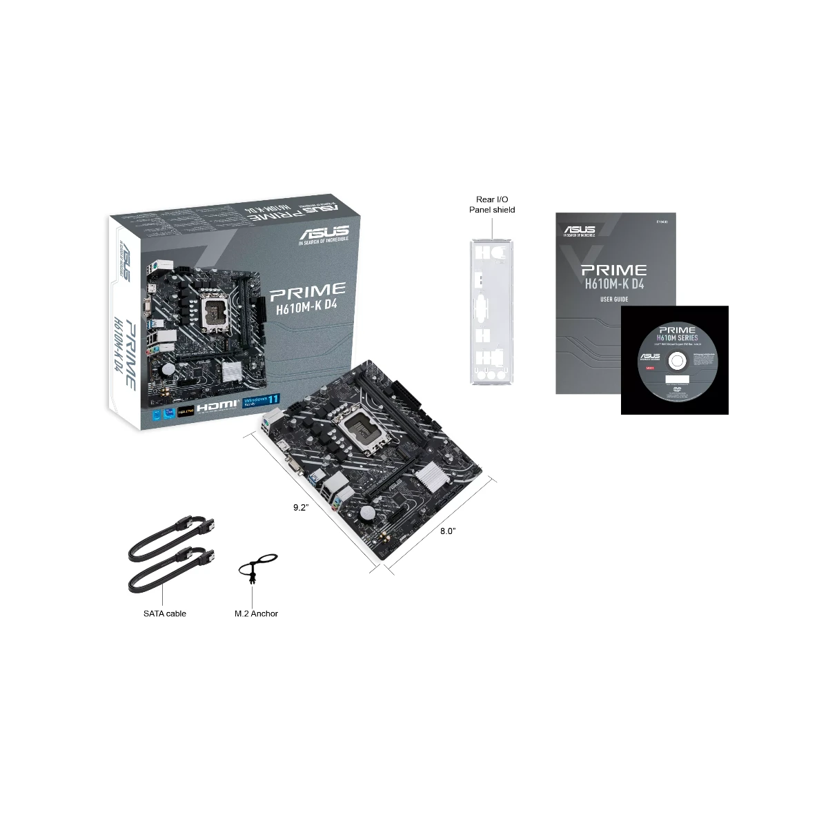 ASUS Prime H610M-K D4 Intel LGA 1700 DDR4 Micro-ATX Motherboard - 90MB1A10-M0EAY0 view 4