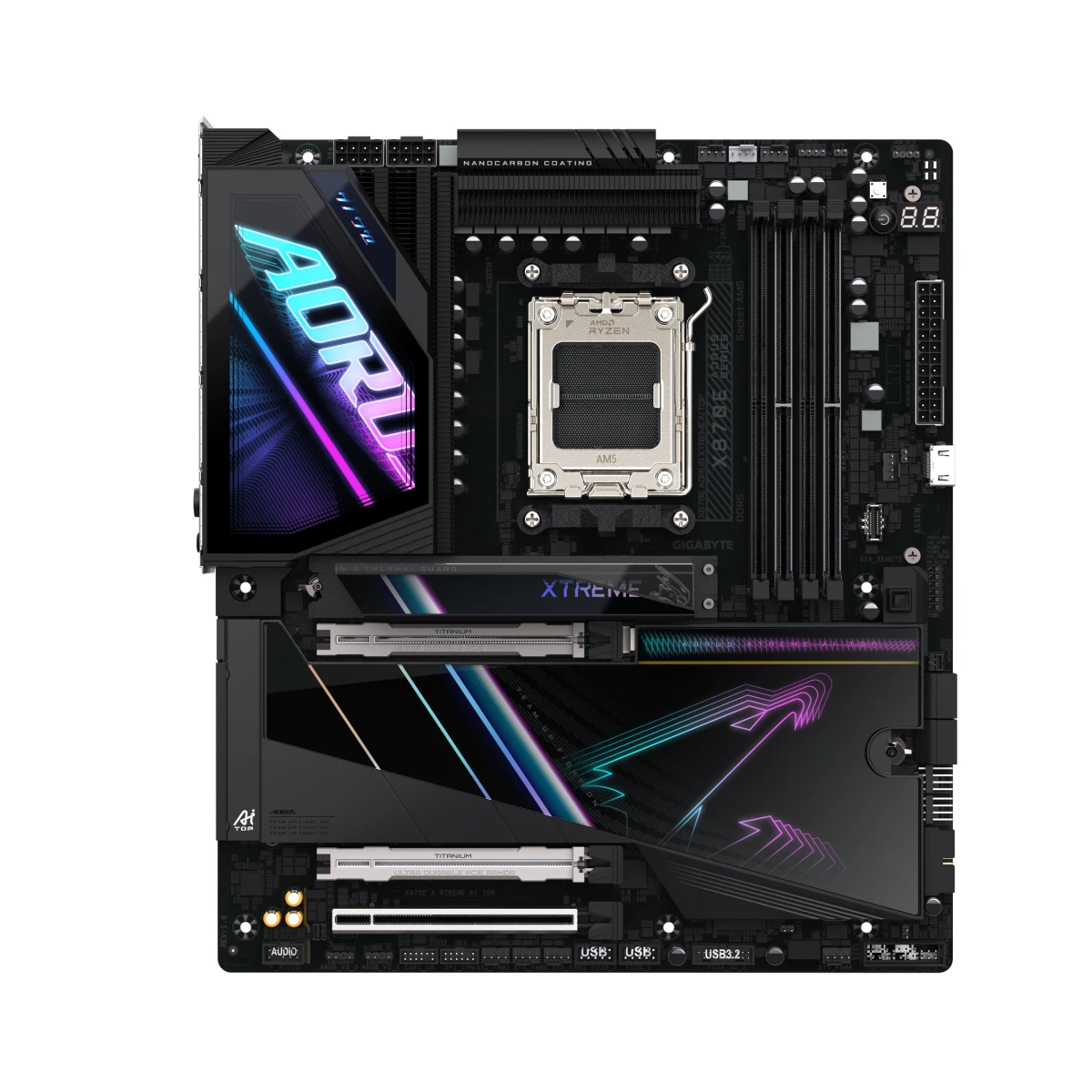 Gigabyte X870E AORUS XTREME AI TOP AM5 E-ATX Gaming Motherboard | X870E-A-XTREME-AI-TOP view 2
