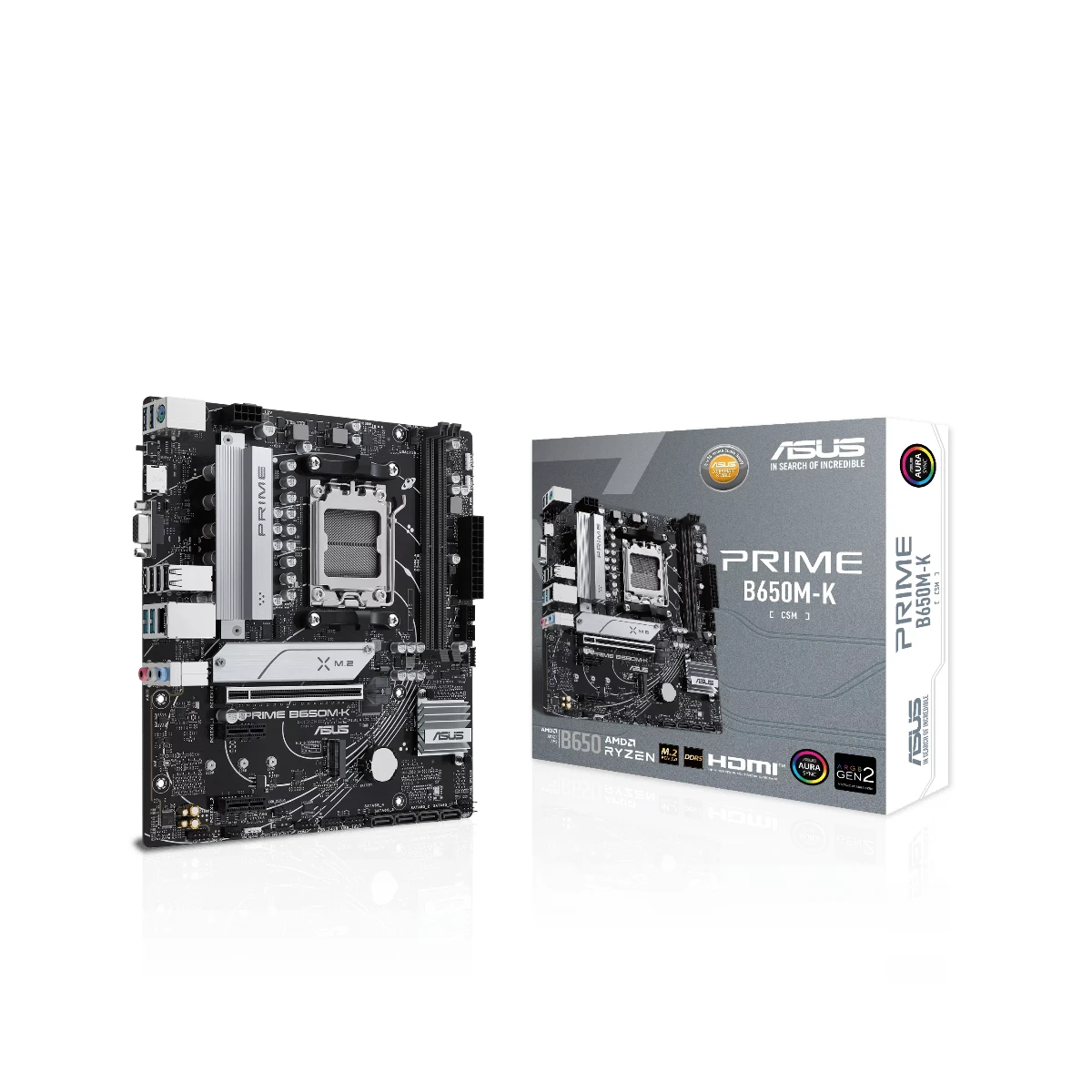 ASUS Prime B650M-K Micro-ATX Motherboard AMD AM5 DDR5 - 90MB1F60-M0EAY0