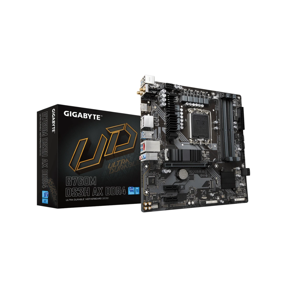 Gigabyte B760M DS3H AX DDR4 Micro-ATX Gaming Motherboard Intel LGA 1700 | B760M-DS3H-AX-DDR4