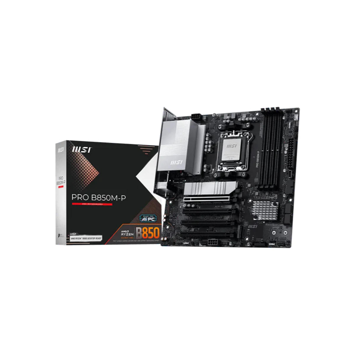 MSI PRO B850M-P AMD AM5 DDR5 mATX Motherboard – Black - 911-7E71-005