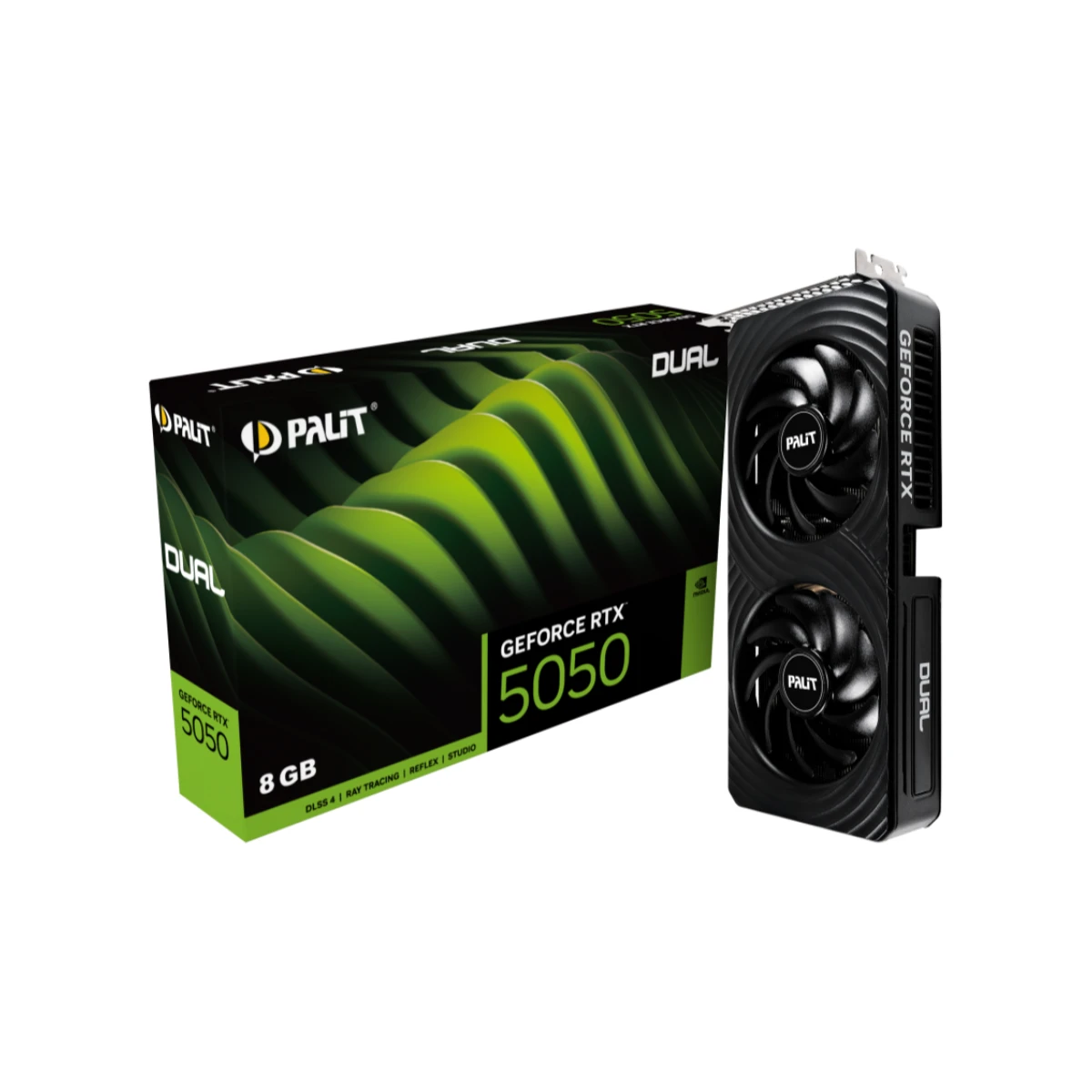 Palit GeForce RTX 5050 Dual Graphics Card, 8GB GDDR6, DLSS 4 | NE65050019P1-GB2070D