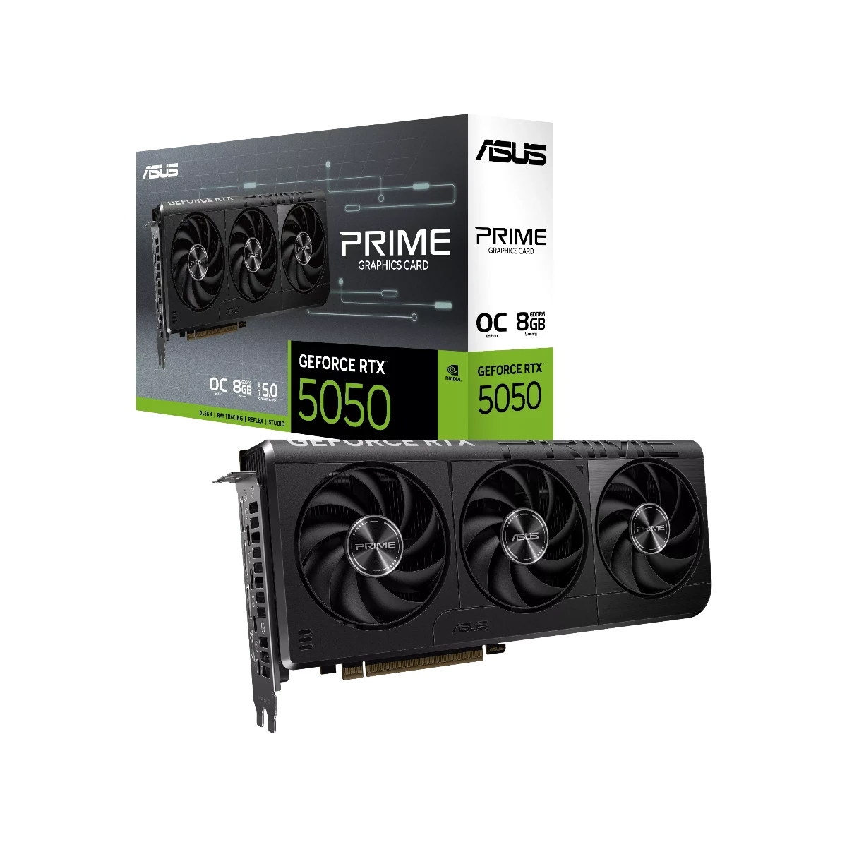 ASUS Prime GeForce RTX 5050 OC Edition Graphics Card, 8GB GDDR6, DLSS 4 | 90YV0N70-M0NA00