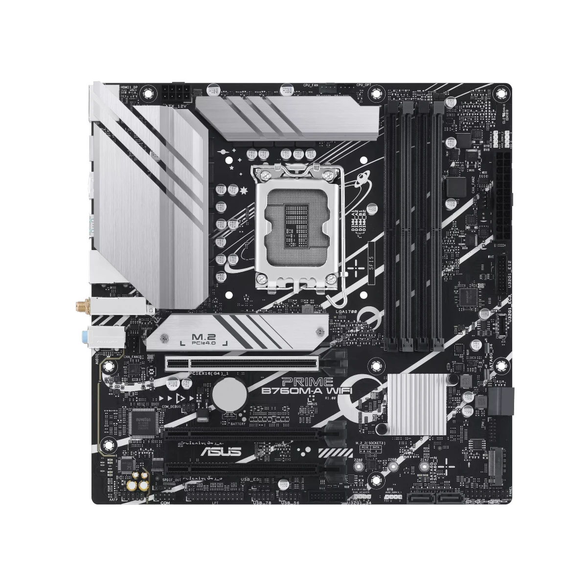 ASUS Prime B760M-A WiFi Micro-ATX Motherboard Intel LGA 1700 DDR5 - 90MB1EL0-M0EAY0