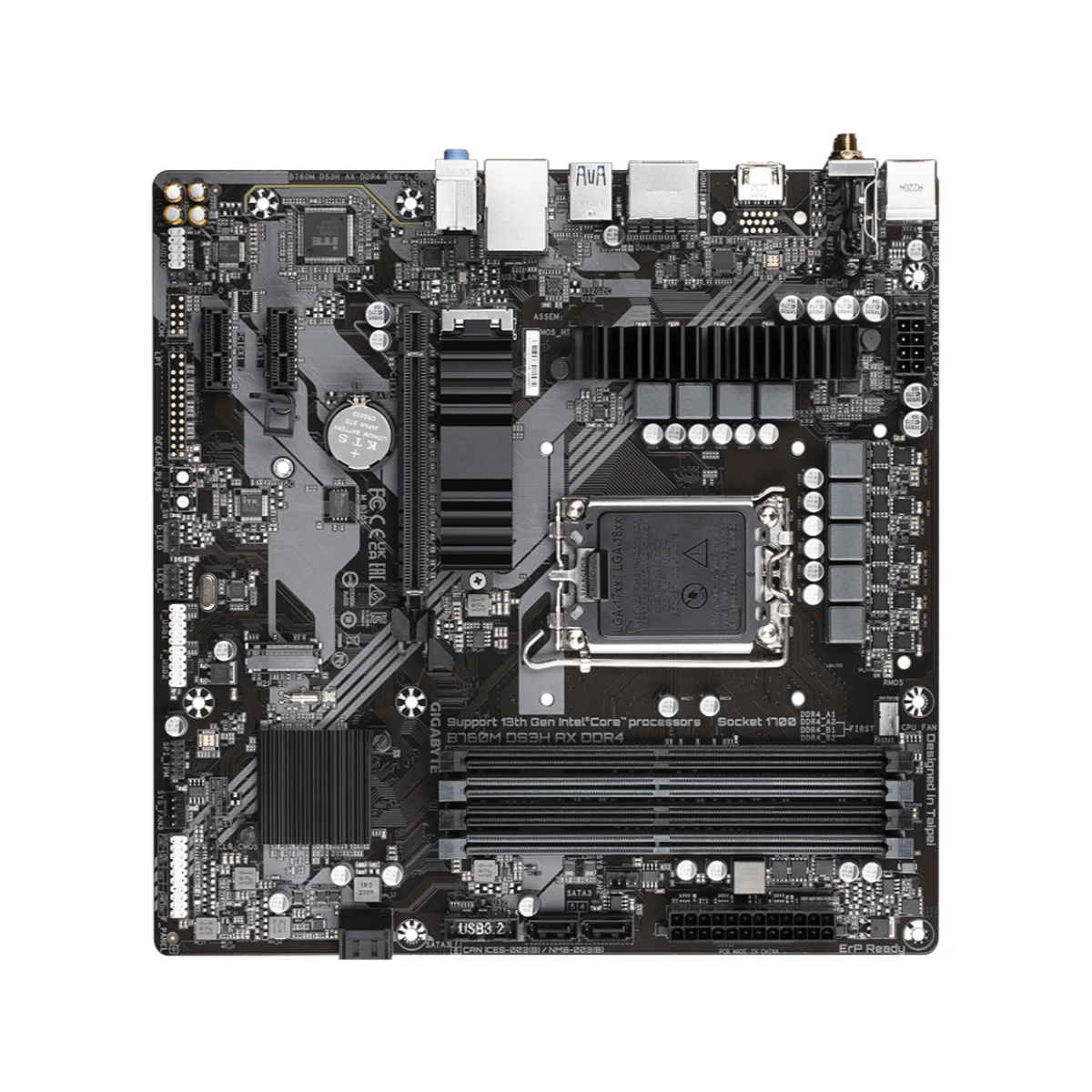Gigabyte B760M DS3H AX DDR4 Micro-ATX Gaming Motherboard Intel LGA 1700 | B760M-DS3H-AX-DDR4 view 4