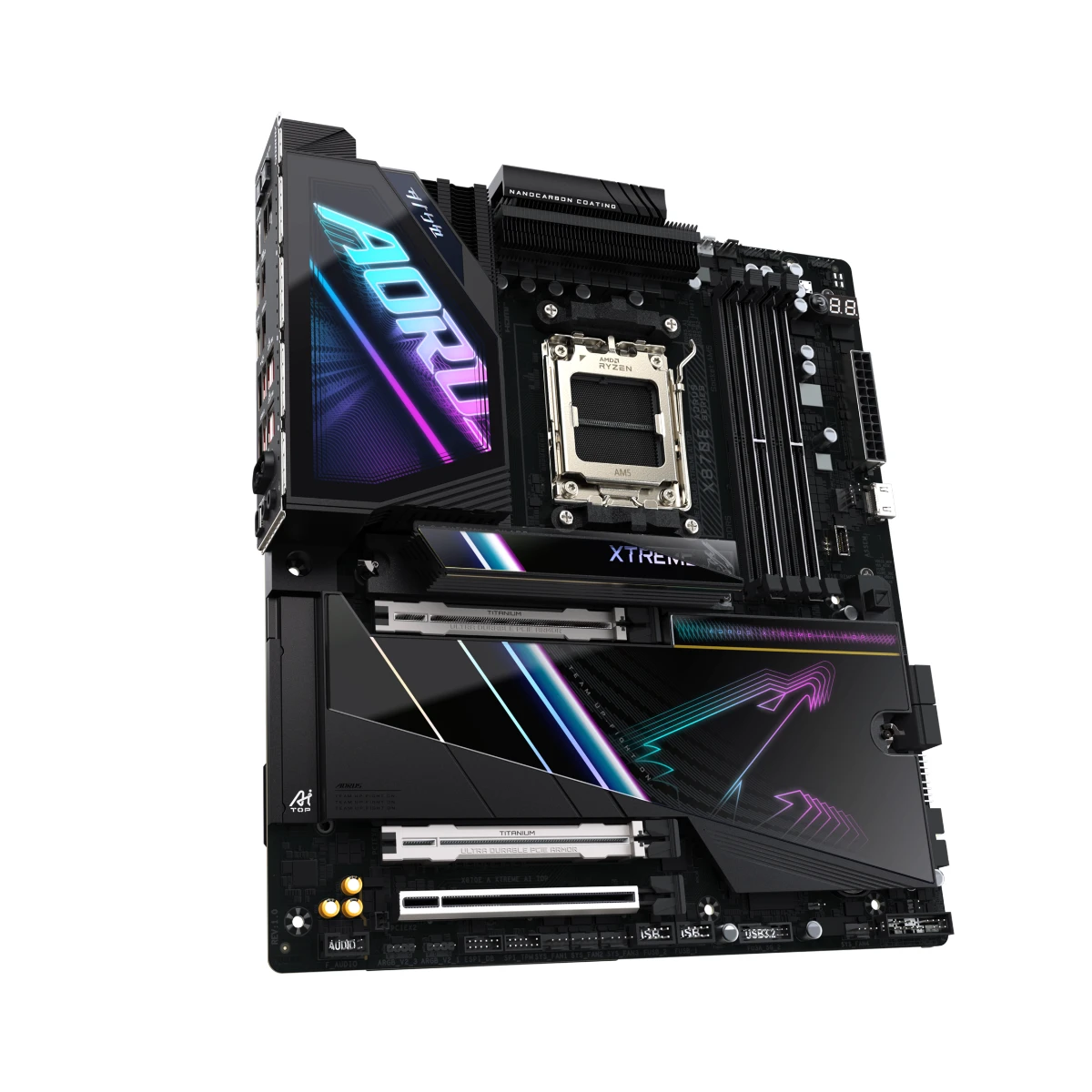Gigabyte X870E AORUS XTREME AI TOP AM5 E-ATX Gaming Motherboard | X870E-A-XTREME-AI-TOP view 3