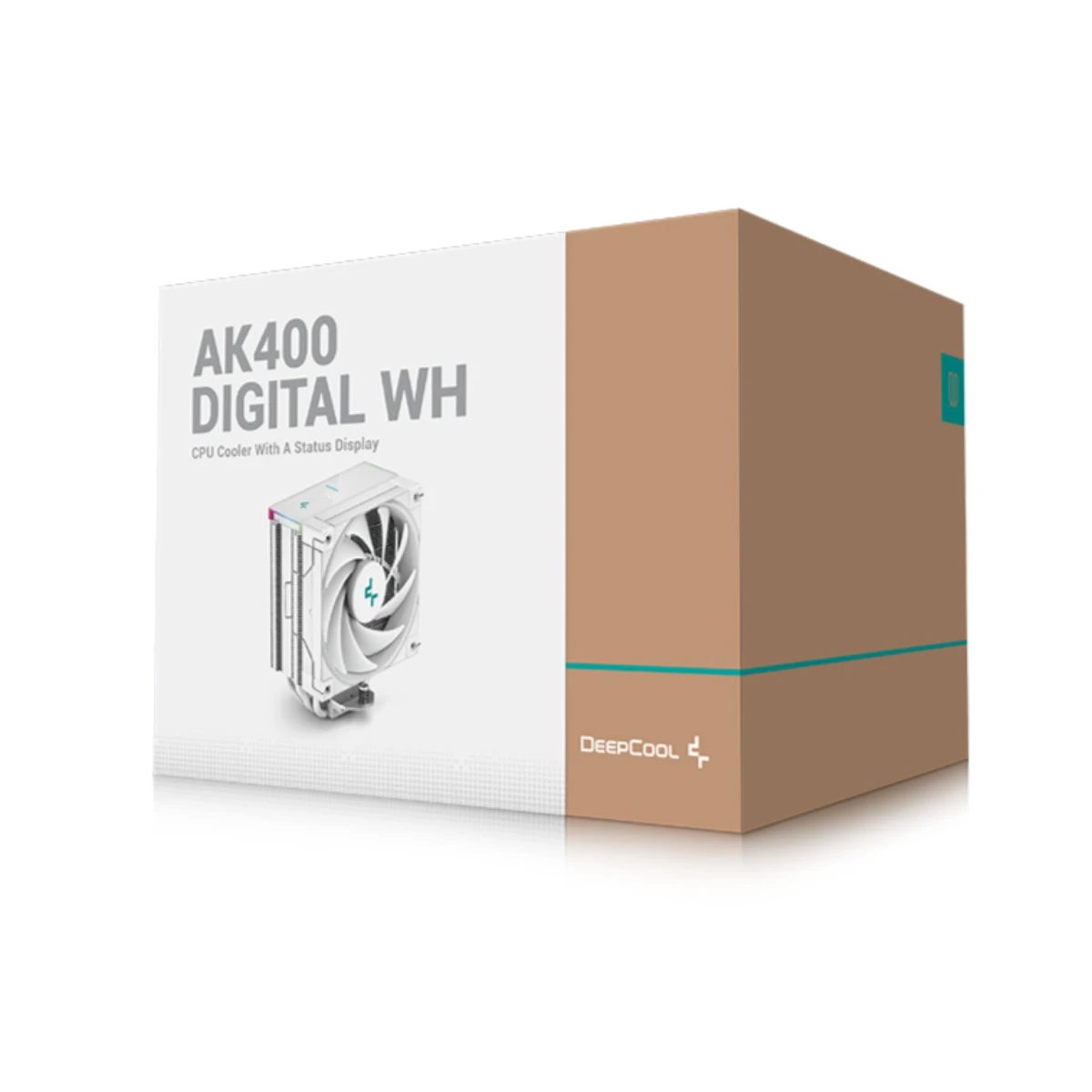 DeepCool AK400 Digital CPU Air Cooler (Single Tower, Single Fan, Digital Display, White) | R-AK400-WHADMN-G