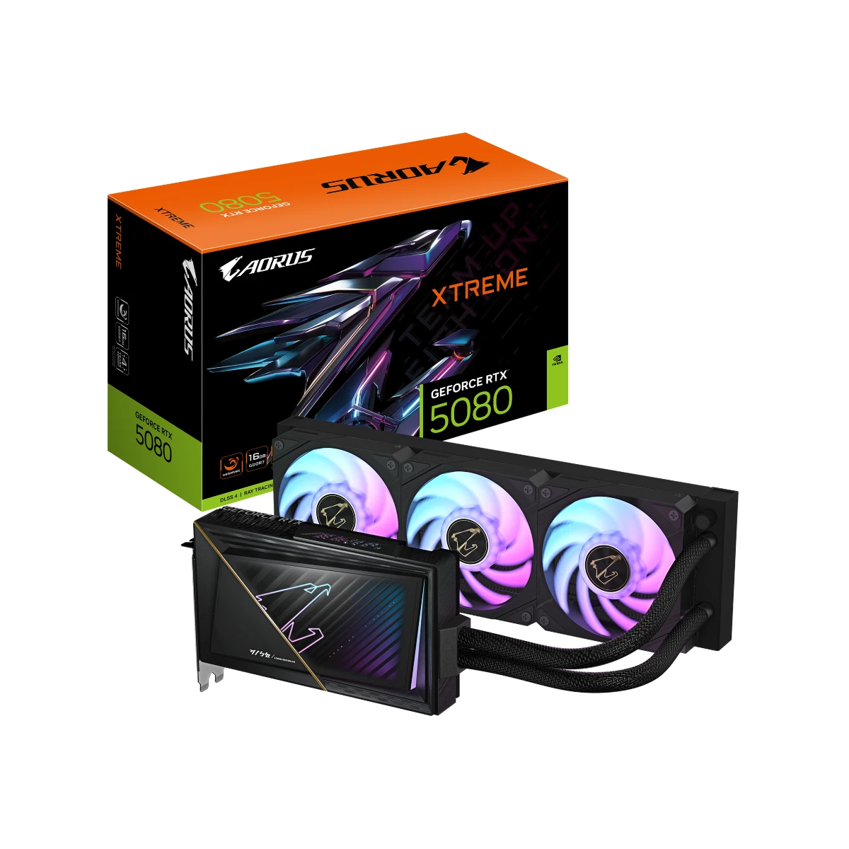 GIGABYTE AORUS GeForce RTX 5080 XTREME WATERFORCE Graphics Card, 16GB GDDR7, DLSS 4 - GV-N5080AORUSXW-16GD