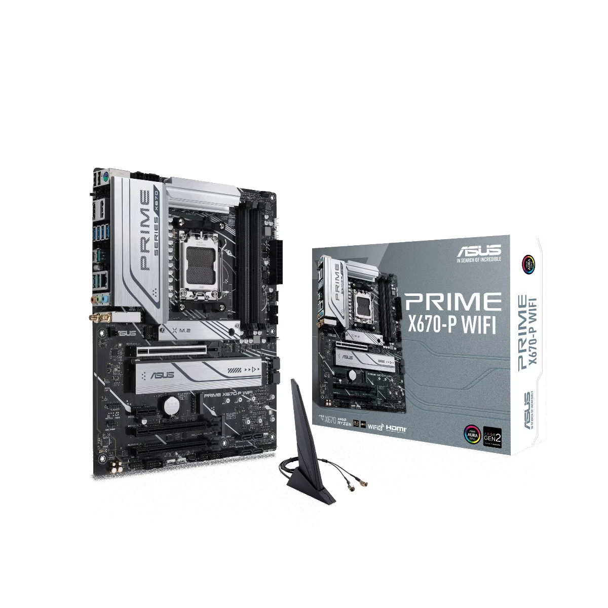 ASUS Prime X670-P WiFi AMD AM5 ATX Motherboard with DDR5 Support - 90MB1BV0-M0EAY0