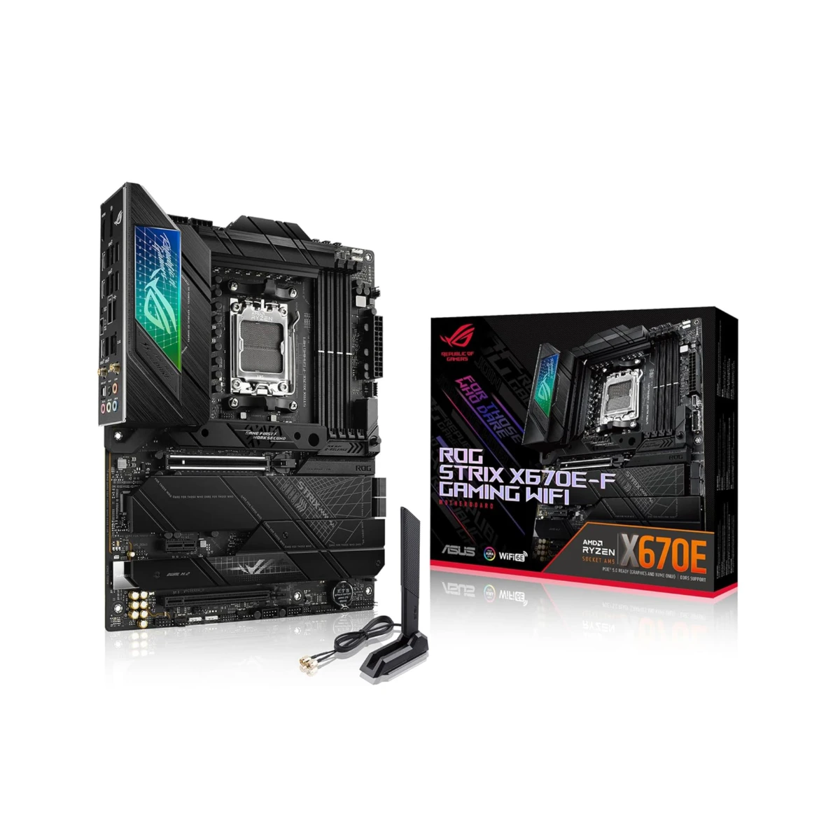 ASUS ROG Strix X670E-F Gaming WiFi AM5 ATX Motherboard – AMD X670E, DDR5, PCIe 5.0 | 90MB1BA0-M0EAY0