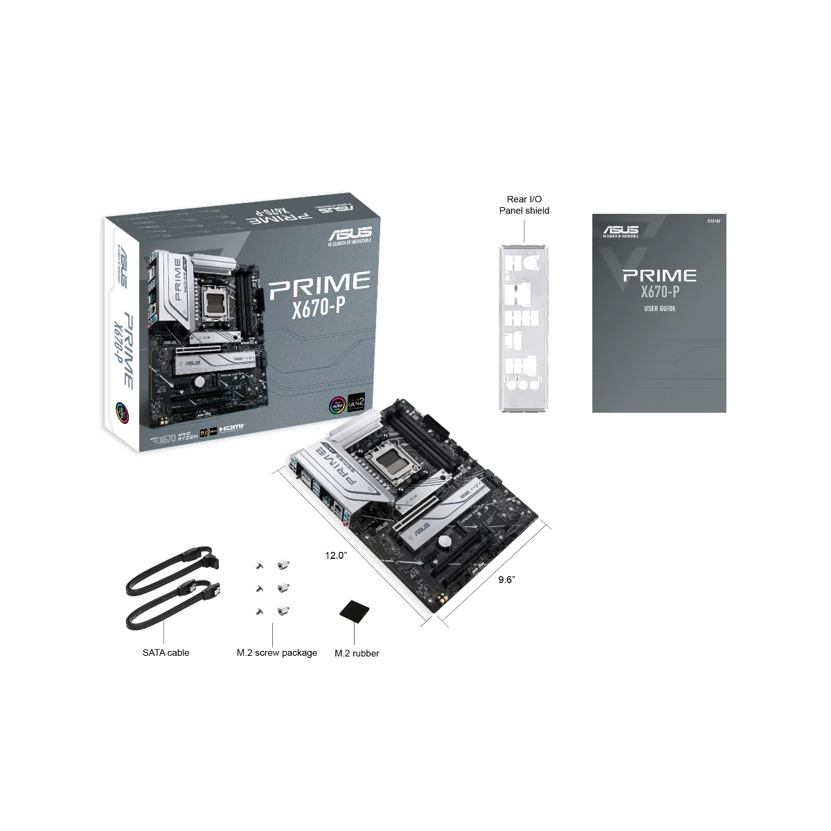 ASUS Prime X670-P AMD AM5 ATX DDR5 Motherboard for Ryzen 7000 Series - 90MB1BU0-M0EAY0 view 4