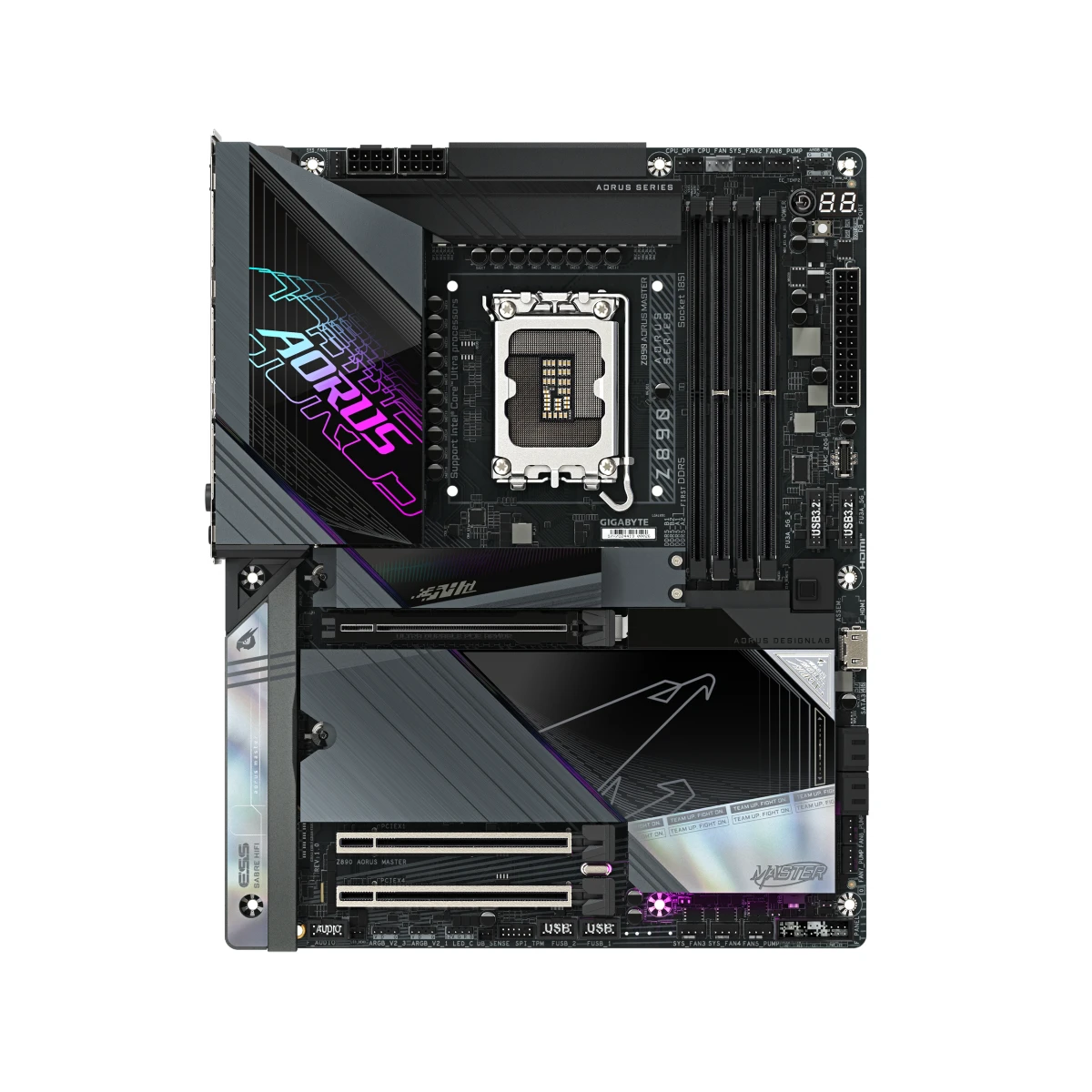 GIGABYTE Z890 AORUS MASTER LGA 1851 ATX Gaming Motherboard – Black | Z890-AORUS-MASTER view 2