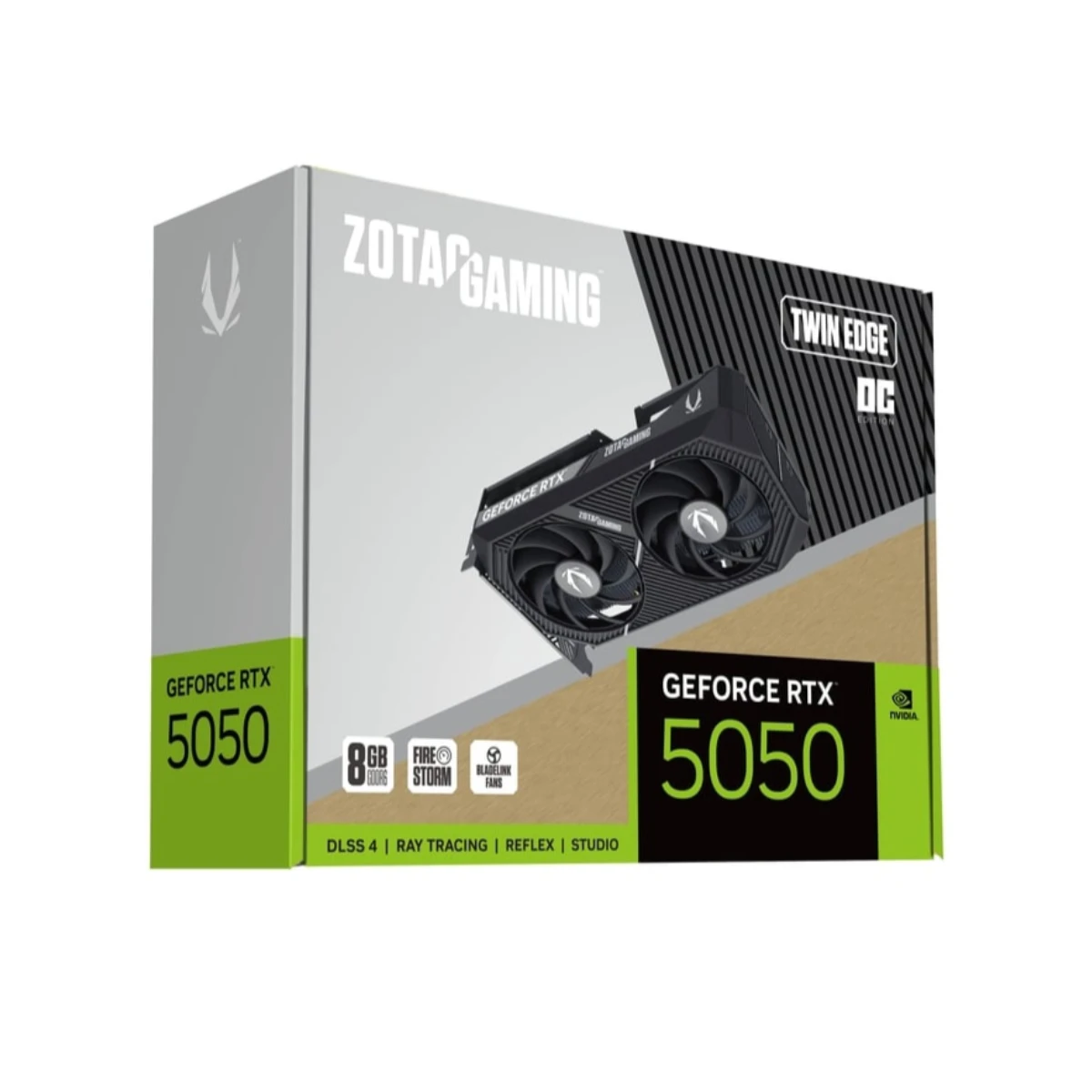 ZOTAC GAMING GeForce RTX 5050 Twin Edge OC Graphics Card, 8GB GDDR6, DLSS 4 | ZT-B50500H-10M