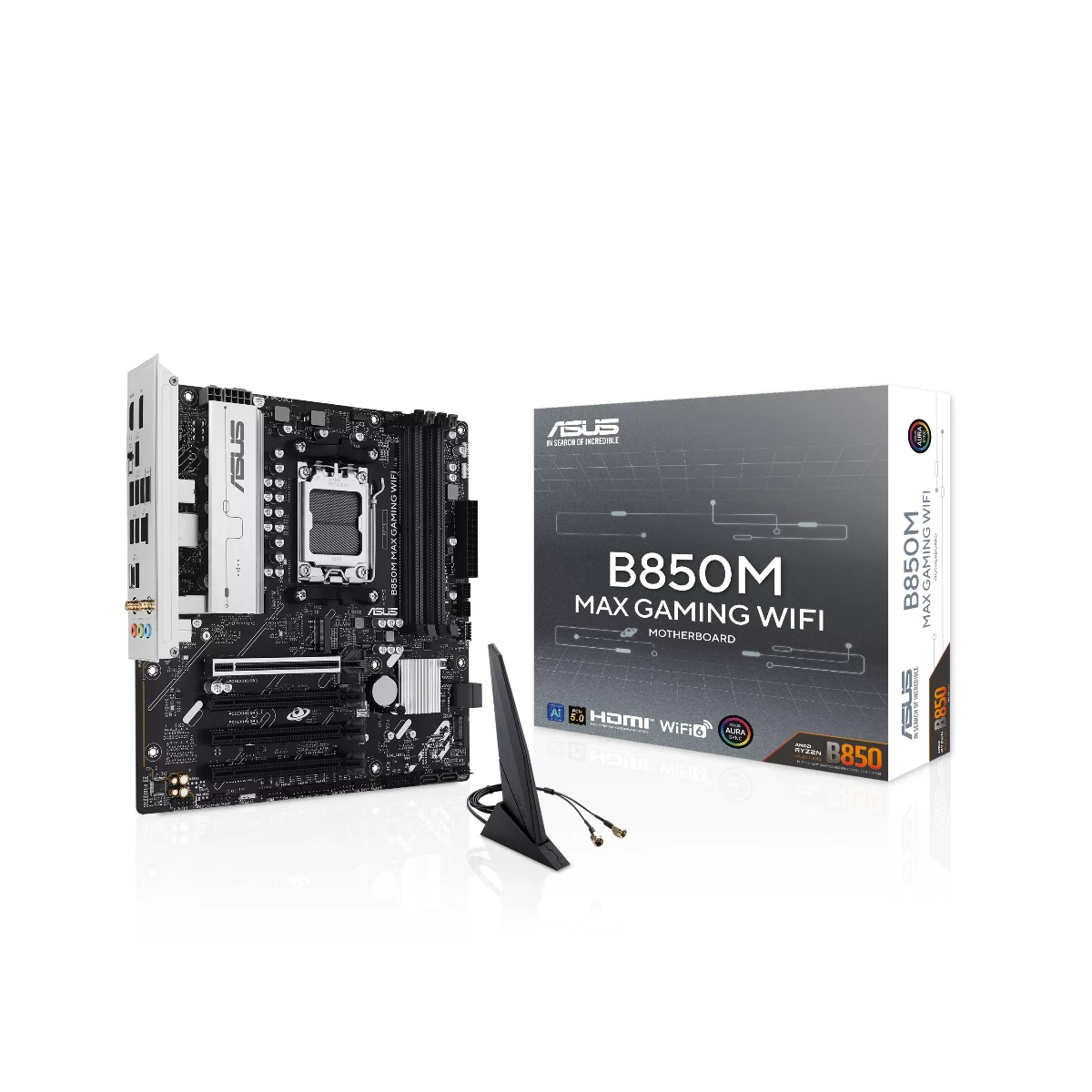 ASUS B850M MAX GAMING WIFI AM5 DDR5 Micro-ATX Motherboard | 90MB1LL0-M0EAY0