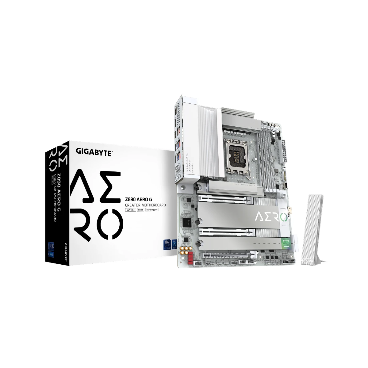 Gigabyte Z890 AERO G LGA 1851 ATX Creator Motherboard – White | Z890-AERO-G